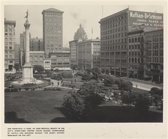 (PANAMA CANAL-PACIFIC INTERNATIONAL EXPOSITION) Promotional album with 25 photos of San Francisco a site for the proposed celebration.